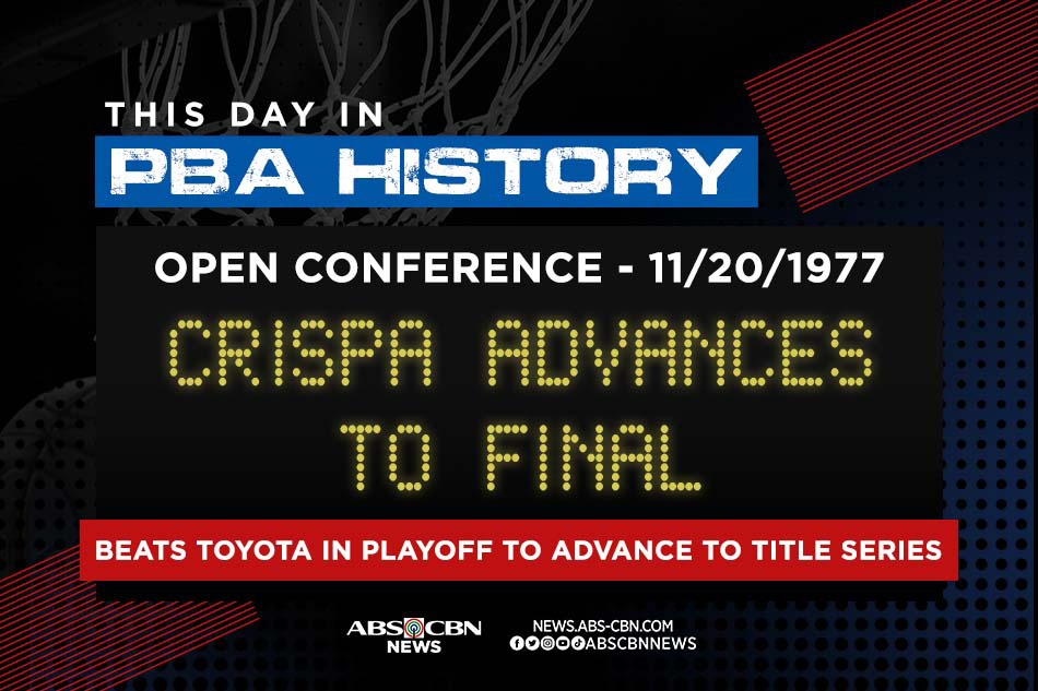 This Day in PBA History: Crispa nips Toyota to earn right to face U/Tex ...