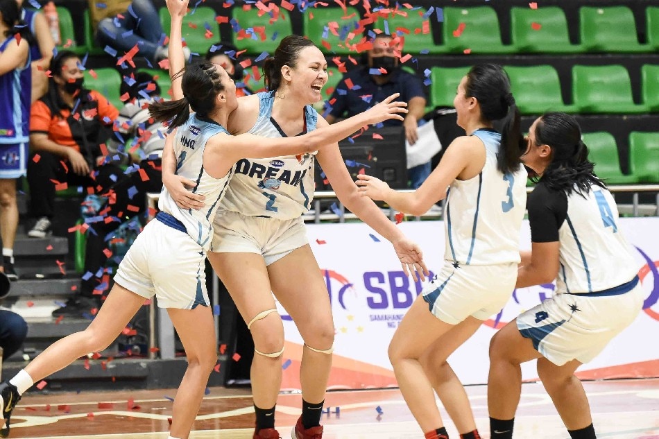 Uratex Dream celebrates after winning Leg 1 of the WNBL 3x3 competition. Handout photo.