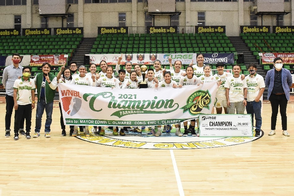 The Parañaque Lady Aces are champions of the first professional season of the WNBL. Photo courtesy of NBL-Pilipinas.