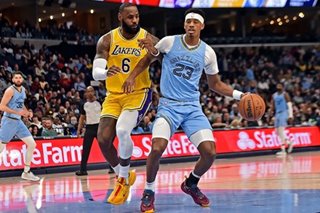 NBA: Shorthanded Grizzlies defeat visiting Lakers