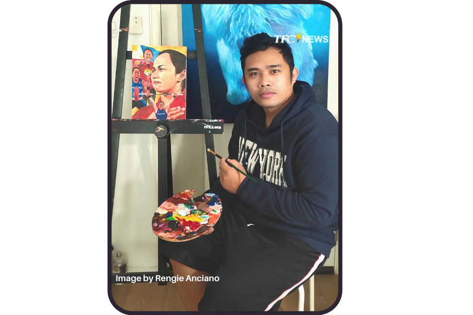 Pinoy Art teacher sa Thailand, ipininta si Olympics gold medalist Hidilyn Diaz 3