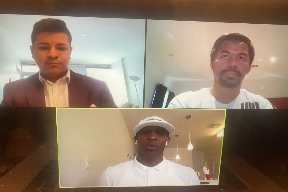 Manny Pacquiao and Yordenis Ugas spoke in a virtual conference.