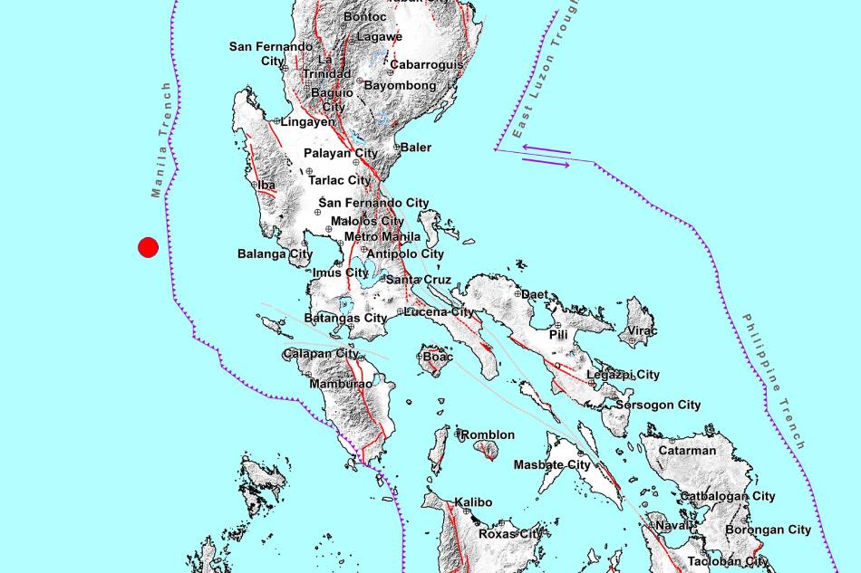 Magnitude 4.4 quake recorded off Zambales | ABS-CBN News