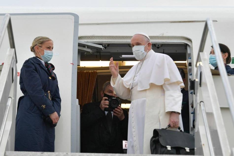 Pope Francis arrives in Baghdad for risky, historic Iraq tour 1