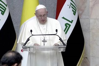 'Silence the arms': Pope urges end to violence on historic Iraq trip