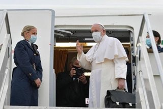 Pope Francis arrives in Baghdad for risky, historic Iraq tour