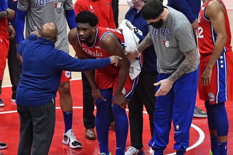 Nba Joel Embiid Injured As Sixers Blow Out Wizards Abs Cbn News