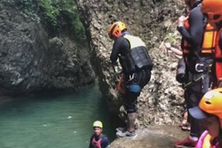 'Extreme adventurers' 'playing safe' sa health protocols sa pag-canyoneering sa CamSur
