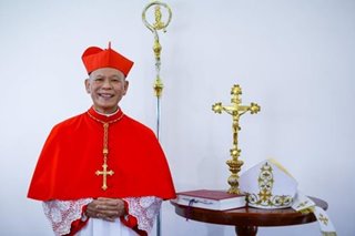 'Gift to church in Philippines': Manila's incoming archbishop receives cardinal's insignia