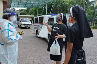 Nuns bring food to frontliners as PH combats record-high active COVID cases