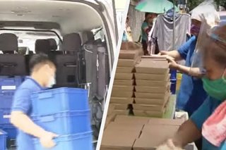 Nasa 500 residente ng barangay sa Makati City hinatiran ng food packs
