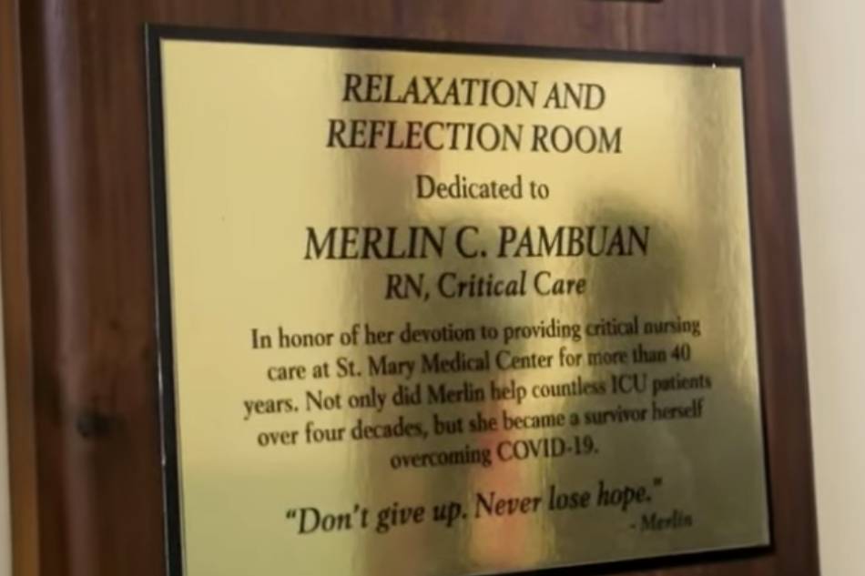 Hospital honors Fil-Am nurse who beat COVID-19 with room named after her 1