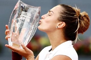 Tennis: Madrid win sends Sabalenka up to fourth in WTA rankings