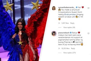 Pia Wurtzbach, other PH queens boost Rabiya Mateo’s confidence after national costume competition