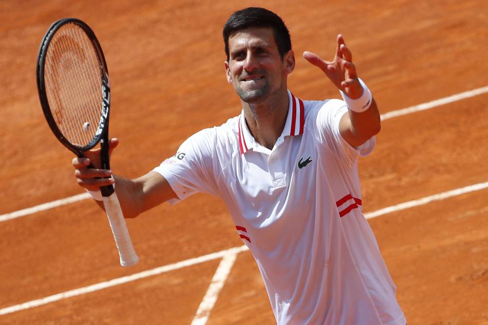Tennis Djokovic survives Tsitsipas scare to advance to Rome semi