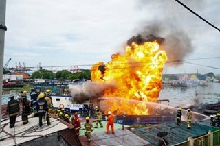 At least 6 hurt in cargo vessel fire in Delpan wharf