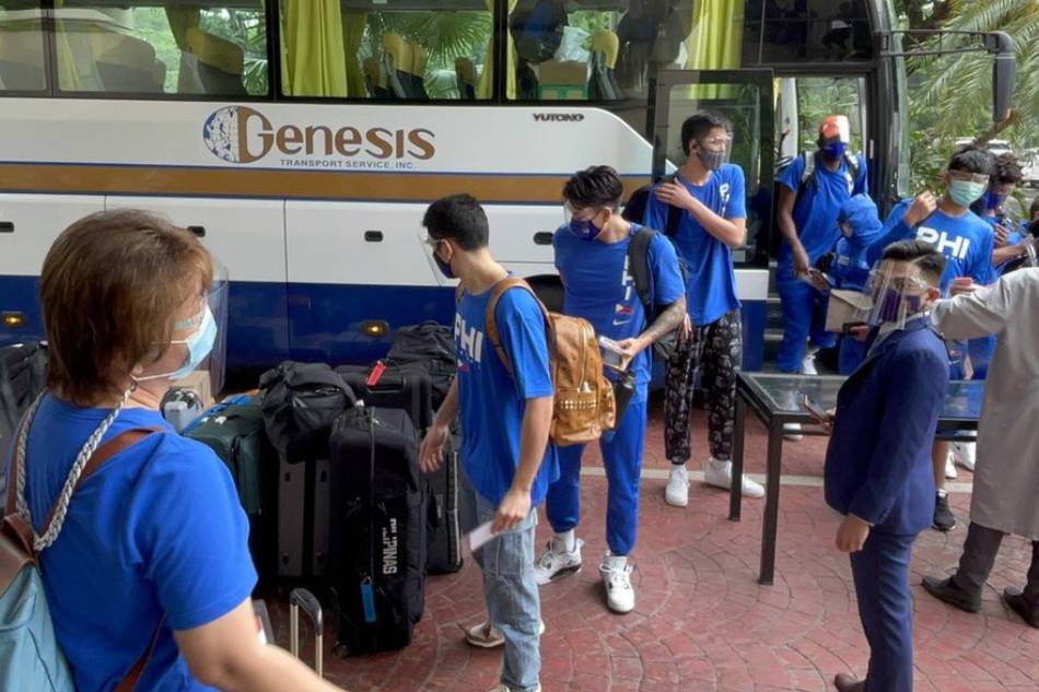 Gilas Pilipinas arrives in Clark for FIBA Asia Cup qualifiers 1