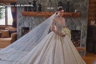 Wedding gown ni Ara Mina, regalo ng kapatid na si Cristine Reyes