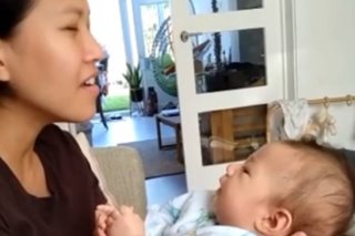 WATCH: Rachelle Ann Go's son chimes in as she sings worship song