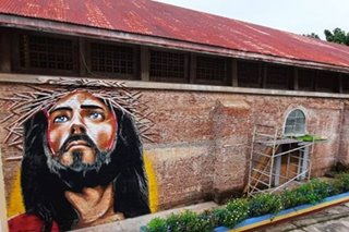 TINGNAN: Wall mural art ng Panginoong Hesus sa Abra