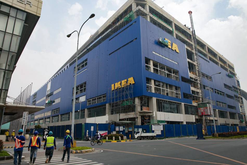 Ongoing construction of the IKEA building in Pasay City on February 24, 2021. George Calvelo, ABS-CBN News/File