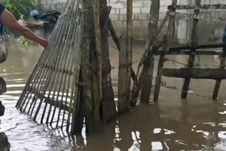 Baha sa barangay sa Batangas isinisi sa tinatayong pader