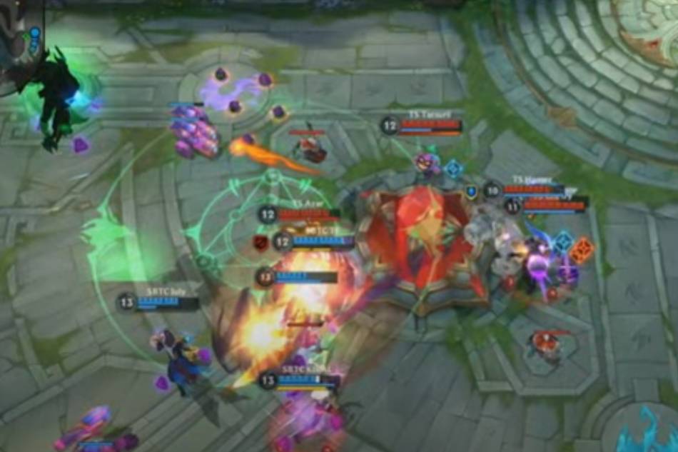 The final play before the end of the clash between Team Secret and SBTC Esports, where the latter was crowned champions. Courtesy: League of Legends: Wild Rift livestream. 