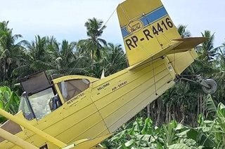 Piloto ligtas sa pagbagsak ng spray plane sa Davao