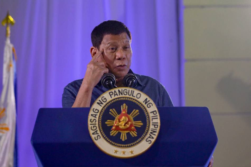 President Rodrigo Duterte delivers a speech during the Joint National Task Force-Regional Task Force to End Local Communist Armed Conflict (NTF-RTF ELCAC) Mimaropa meeting at the Bulwagang Panlalawigan, Provincial Capitol Complex in Calapan City, Oriental Mindoro on Nov. 18, 2021. Toto Lozano, Presidential Photo/File 