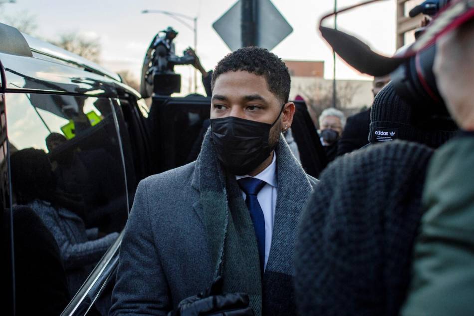Former 'Empire' actor Jussie Smollett leaves court during his trial for six counts of disorderly conduct on suspicion of making false reports to police, in Chicago, Illinois. Jim Vondruska, Reuters