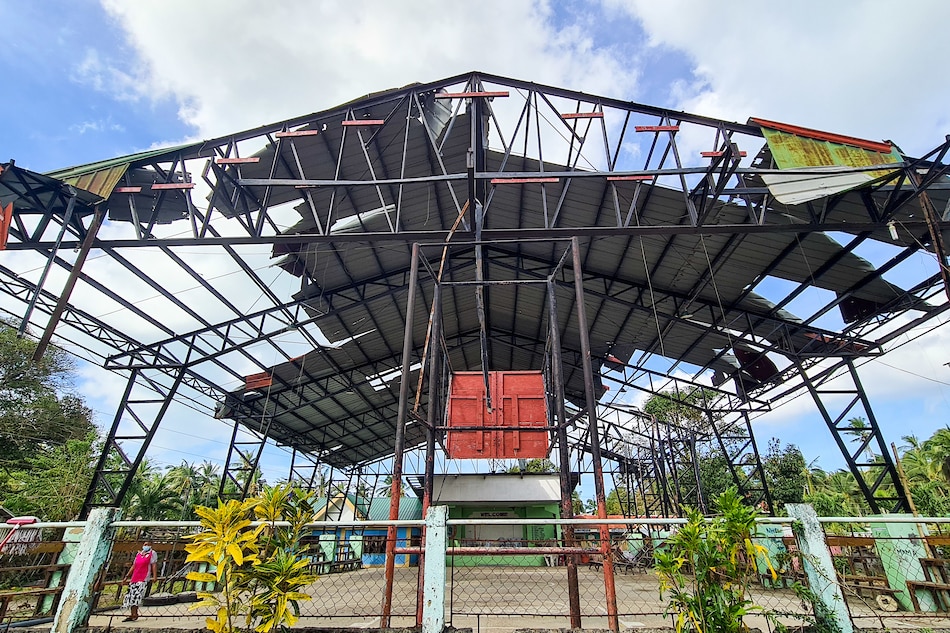 Photo of the destruction left by Typhoon Odette in San Vicente, Palawan during a visit by Vice President Leni Robredo on December 22, 2021. OVP handout