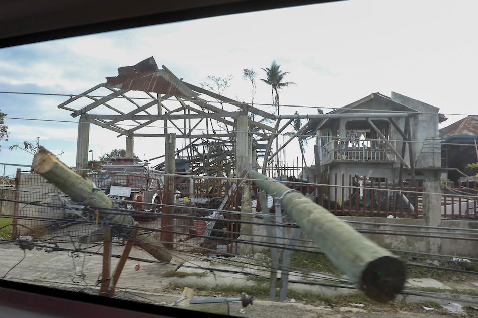 Photo of Typhoon Odette-battered areas checked by President Rodrigo Duterte in the towns of Cebu and Bohol on Dec. 19, 2021. Simeon Celi, Presidential Photo/File