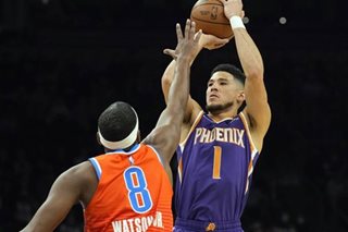 NBA: Booker sets scoring mark as Suns edge Thunder