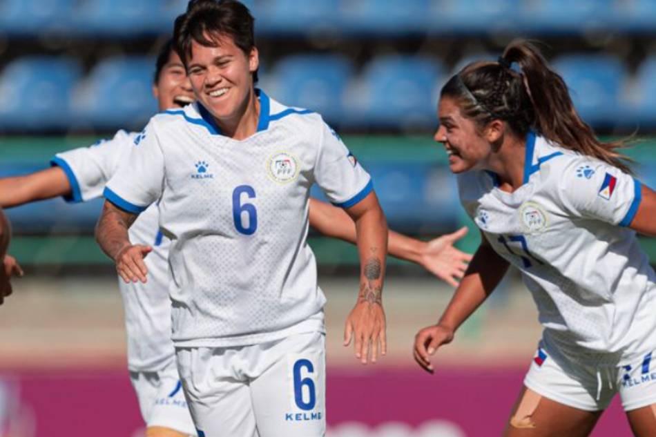 Tahnai Annis (6) scored two goals in two matches for the Philippines in the AFC Women's Asian Cup qualifiers. Photo courtesy of the AFC