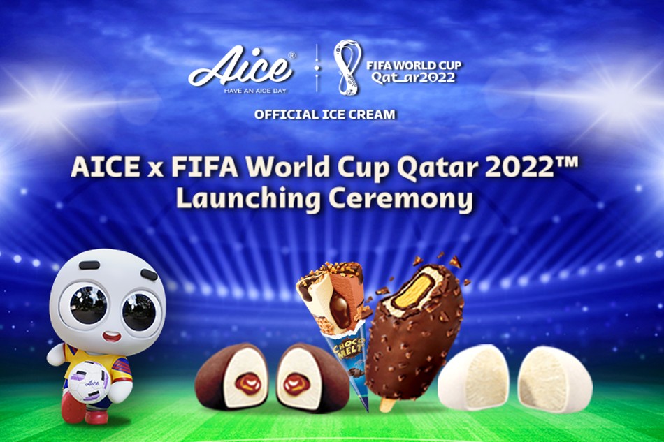 La Coupe du Monde de la FIFA, Qatar 2022™ présente son partenaire officiel de marque de crème glacée, Aice.  Source photo : Alice