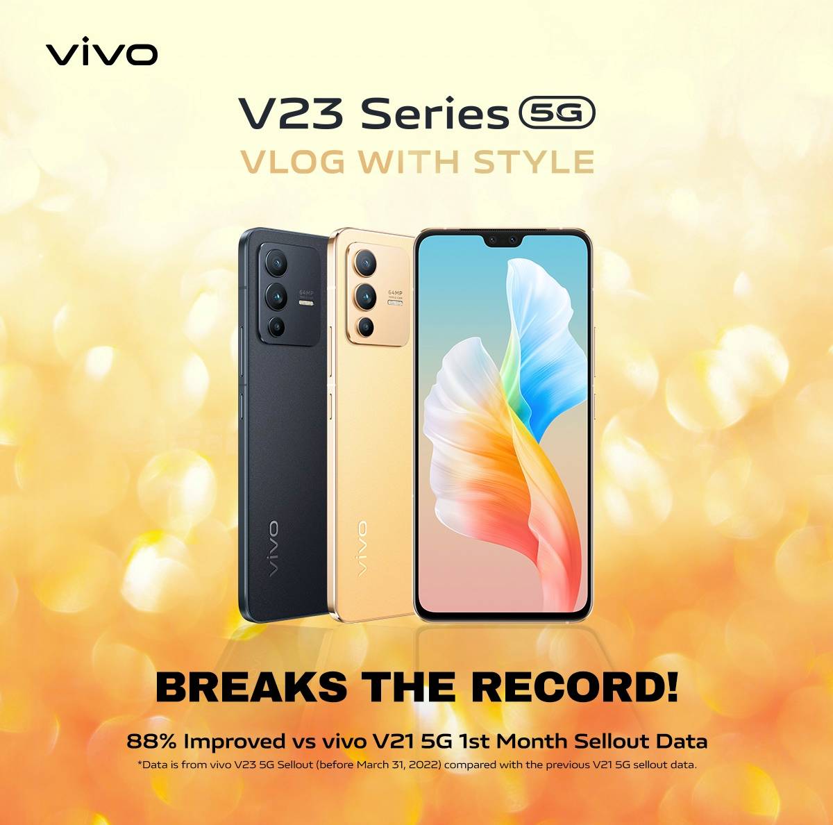Record breaking performance achieves 88% sellout data. Photo source: vivo