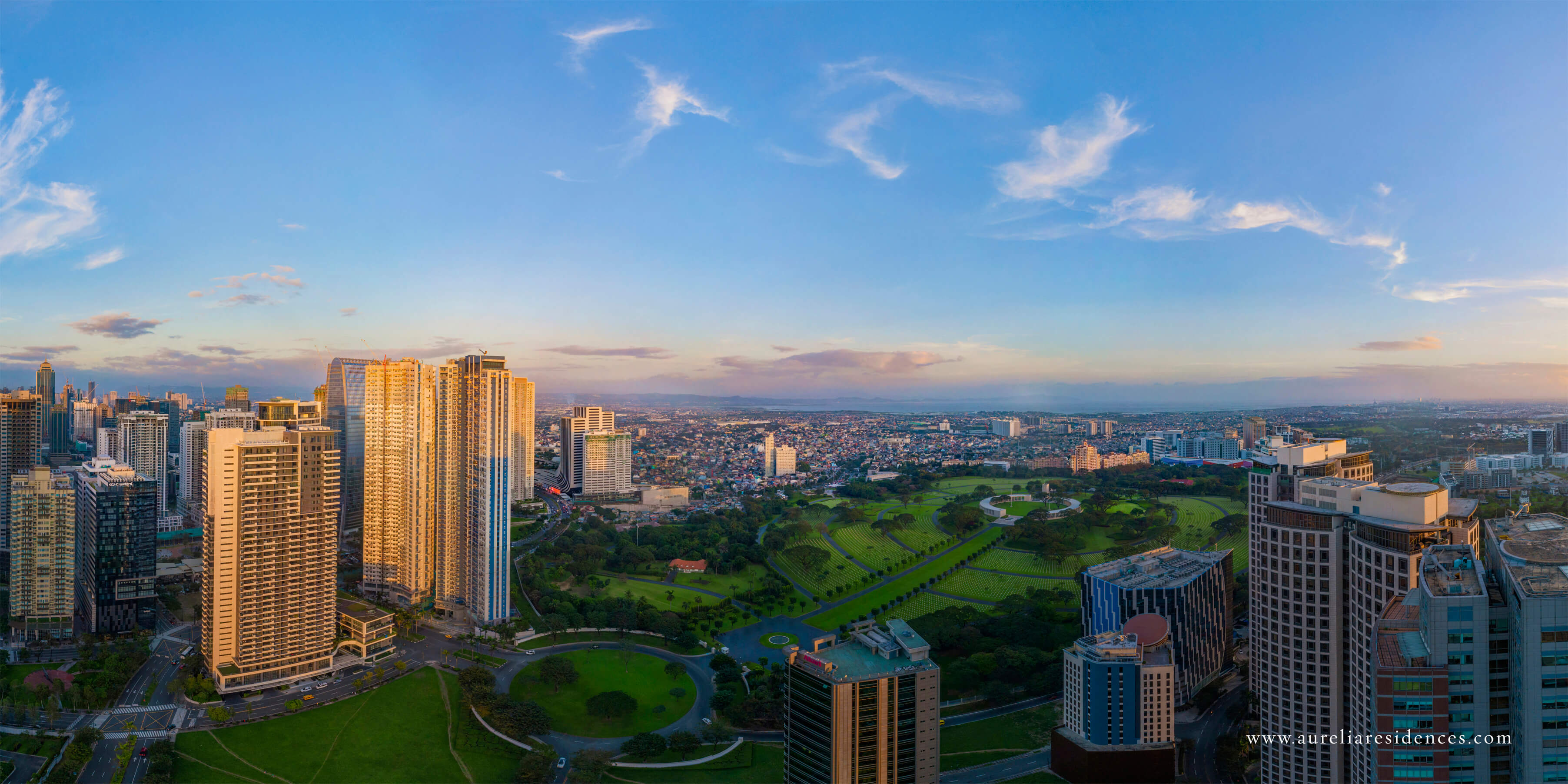 East unit residences can get a priceless, uninterrupted view of the city at this condominium. Photo source: Aurelia Residences website