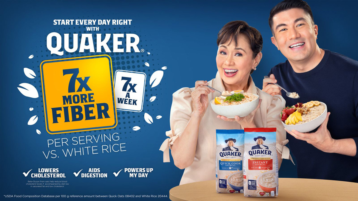 Vilma and Luis start their day with Quaker Oats. Photo source: Quaker Oats