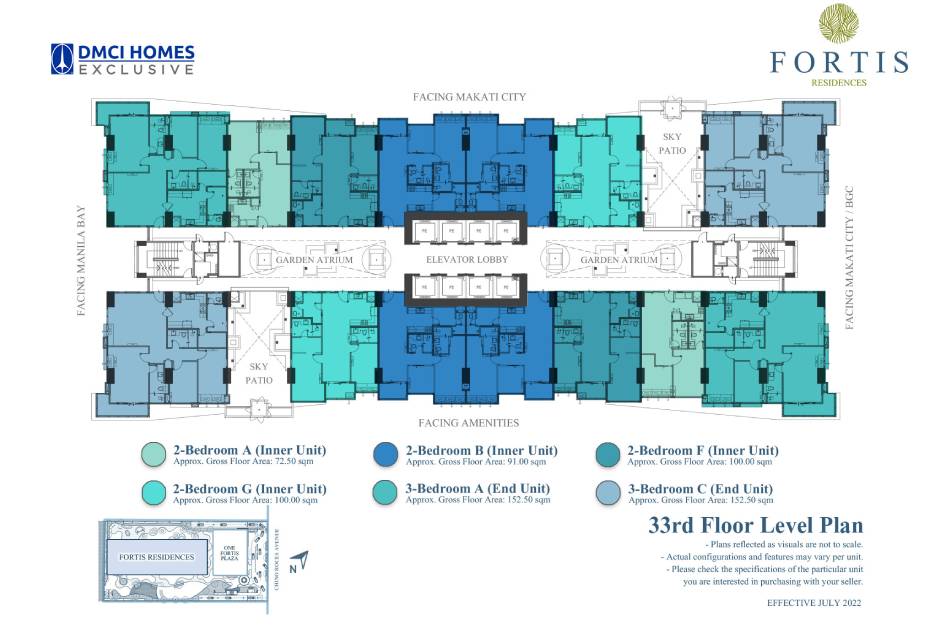 A sample floor plan at Fortis Residences. Photo source: DMCI