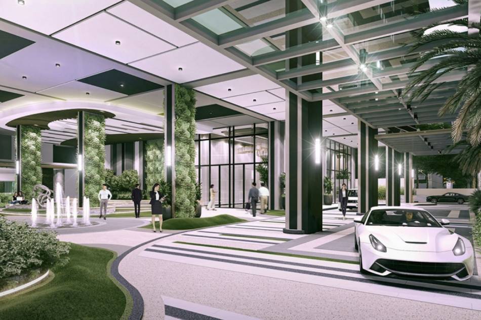Illustration of the Drop-off and Promenade at Fortis Residences. Photo source: DMCI