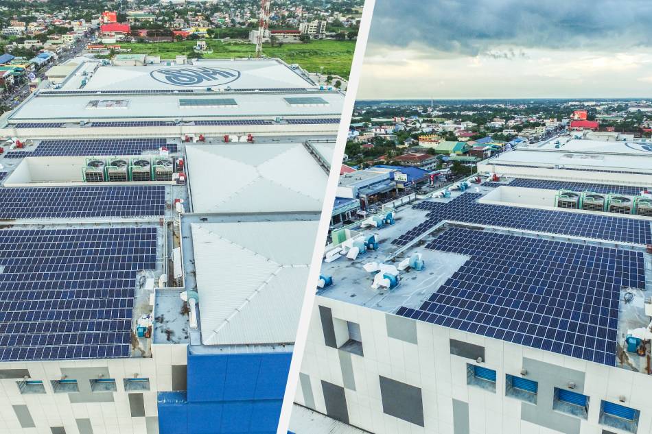 Solar panels at SM City Cabanatuan. Photo source: SM Prime