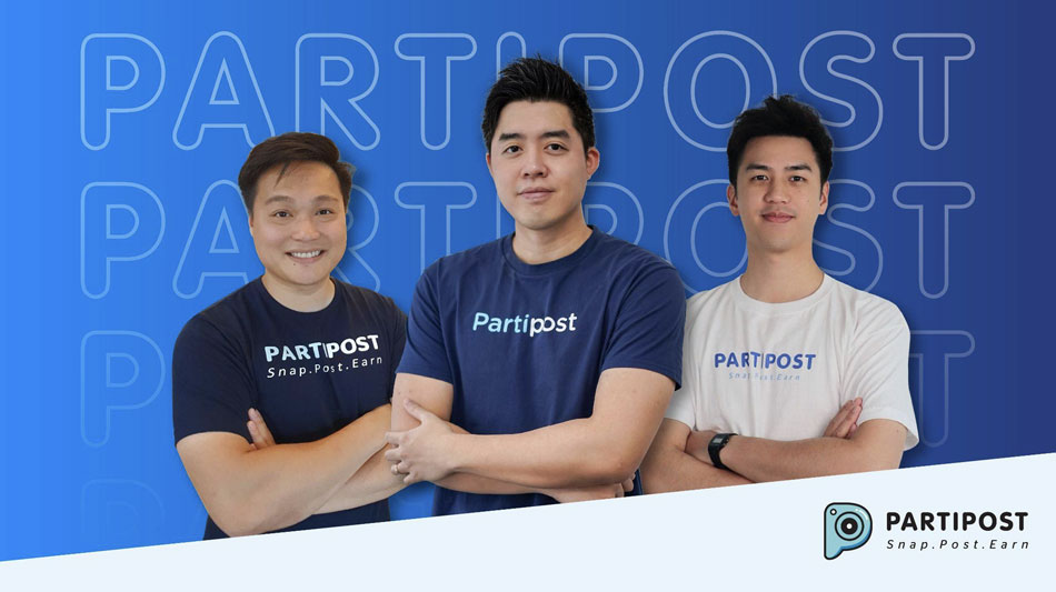 Partipost's founding team. L-R Benyamin Ramli, Jonathan Eg, Tony Jen. Photo source: Partipost