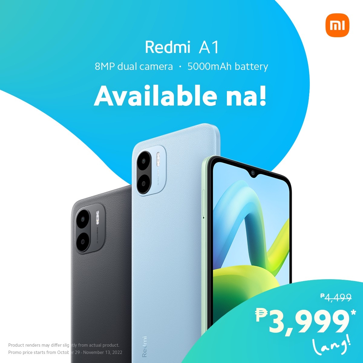 The Redmi A1 aims to disrupt the tech market with its powerful features and budget-friendly price tag. Photo source: Xiaomi