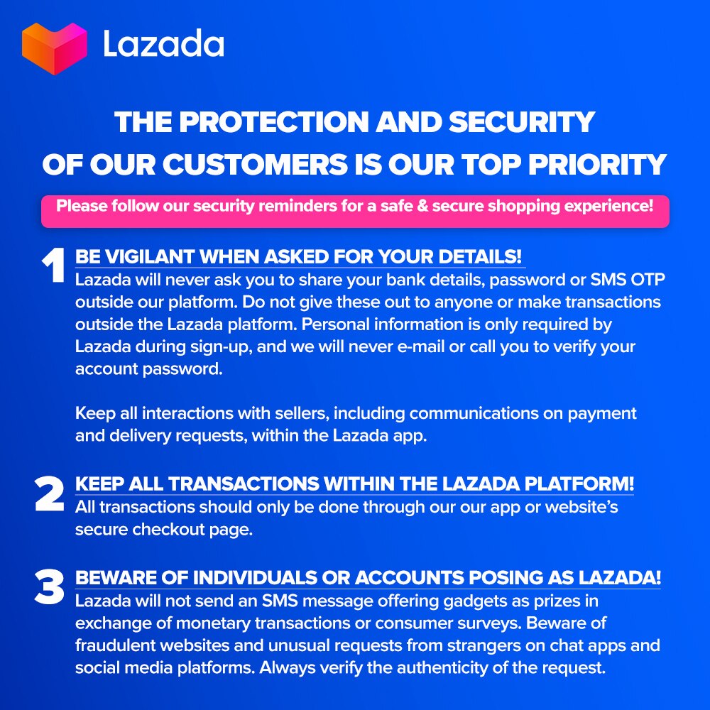 Tips for safe online shopping. Photo source: Lazada Philippines