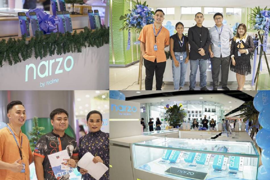 Local smartphone brand opens its 50th store in Las Piñas City. Photo source: narzo
