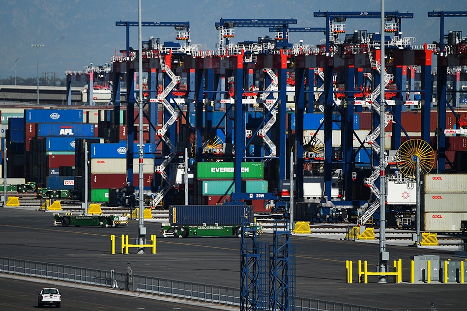Shipping containers are seen at the Port of Long Beach on January 11, 2022 in Long Beach, Calif. Patrick T. Fallon, AFP