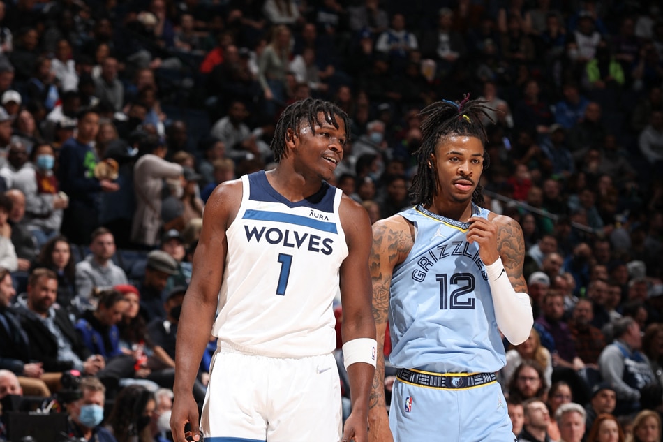 Ja Morant (right) and the Grizzlies eliminated Anthony Edwards and the Wolves from the NBA Playoffs on Friday. AFP