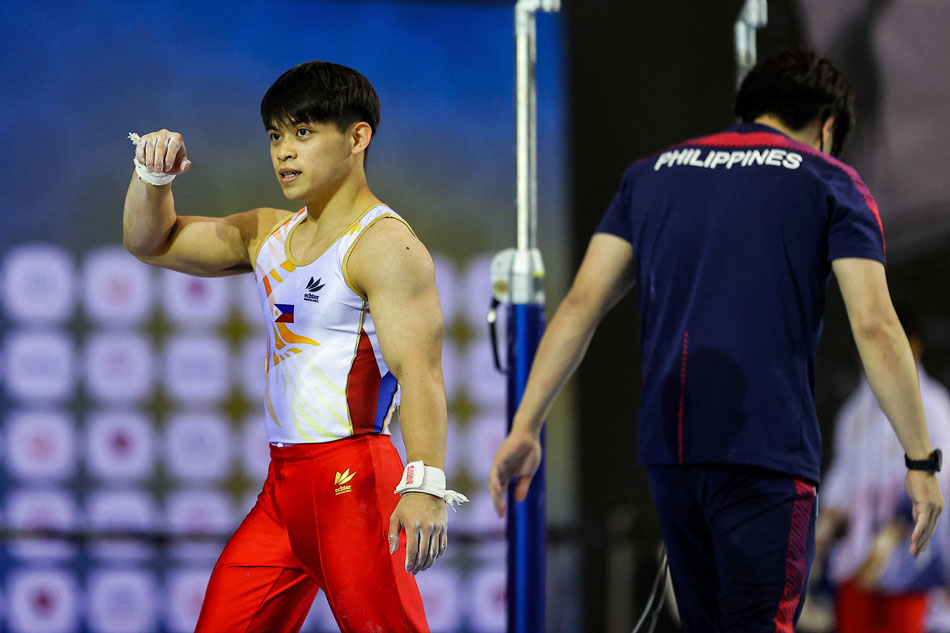 Yulo must 'remain steady' in pommel horse and horizontal bar to better his medal chances Friday, says Philippines gymnastics chief Cynthia Carrion. AFP/file