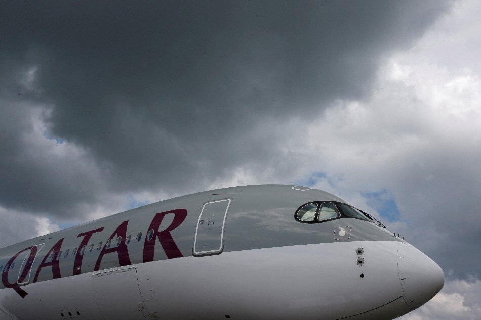 A Qatar Airways Airbus A350 XWB aircraft is displayed at the Singapore Airshow at Changi Exhibition Center February 18, 2016. Edgar Su, Reuters/File Photo