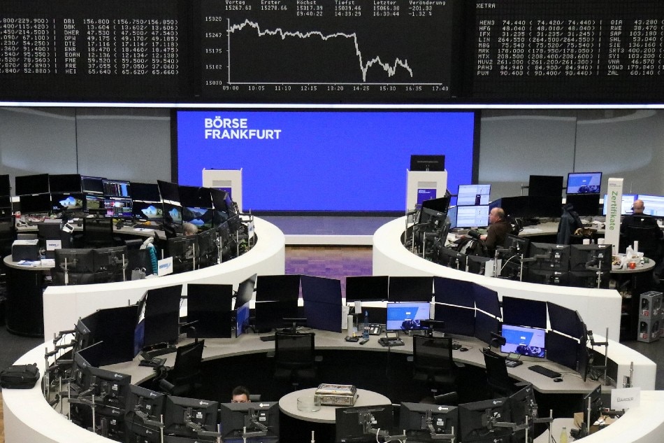 The German share price index DAX graph is pictured at the stock exchange in Frankfurt, Germany, February 18, 2022. REUTERS/Staff